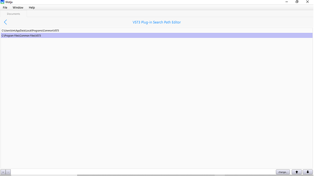 Wotja Windows VST Plug-in search path