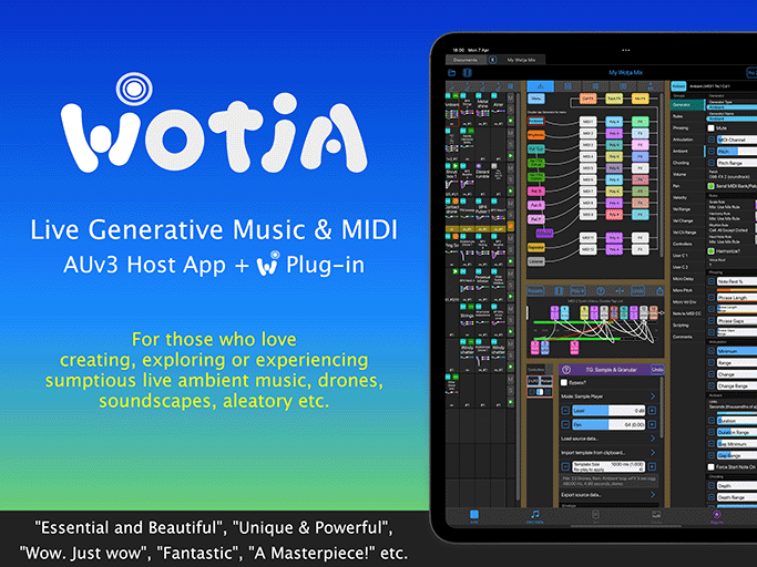 Wotja for iPad Screen 1