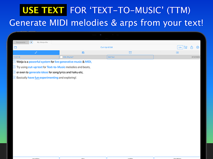 Wotja for iPad Screen 7