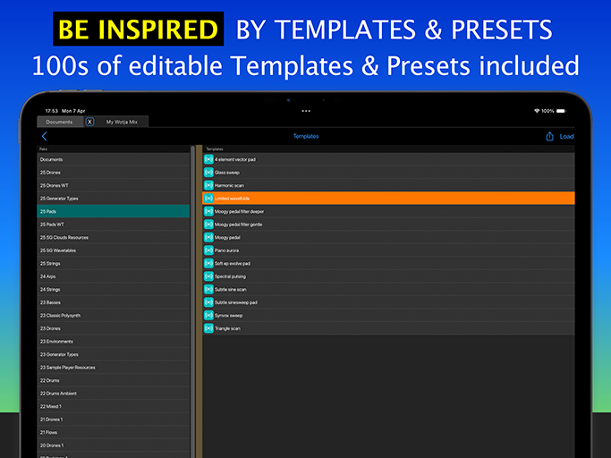 Wotja for iPad Screen 8